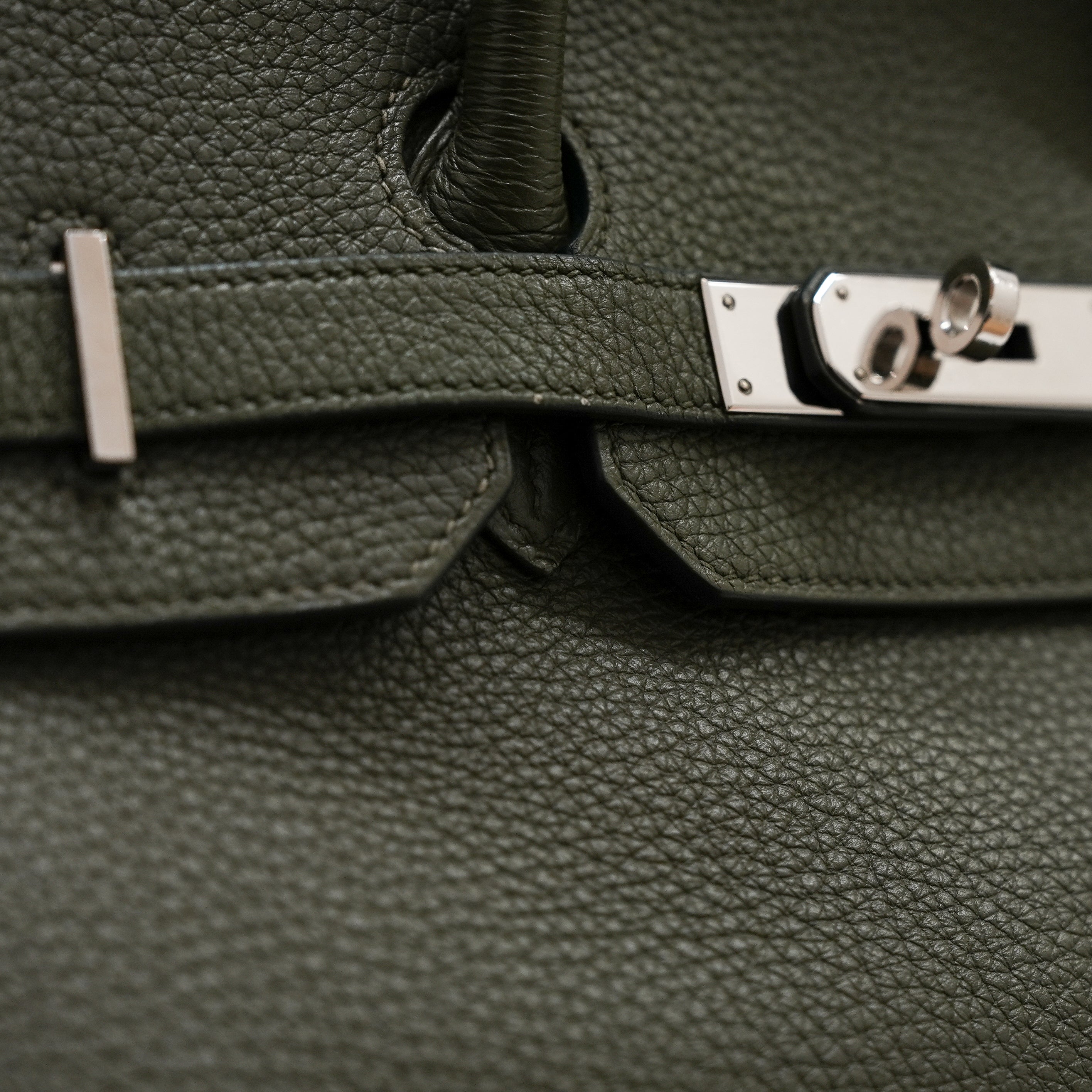 Hermès Birkin 35 Togo Olive Green SQUARE Q