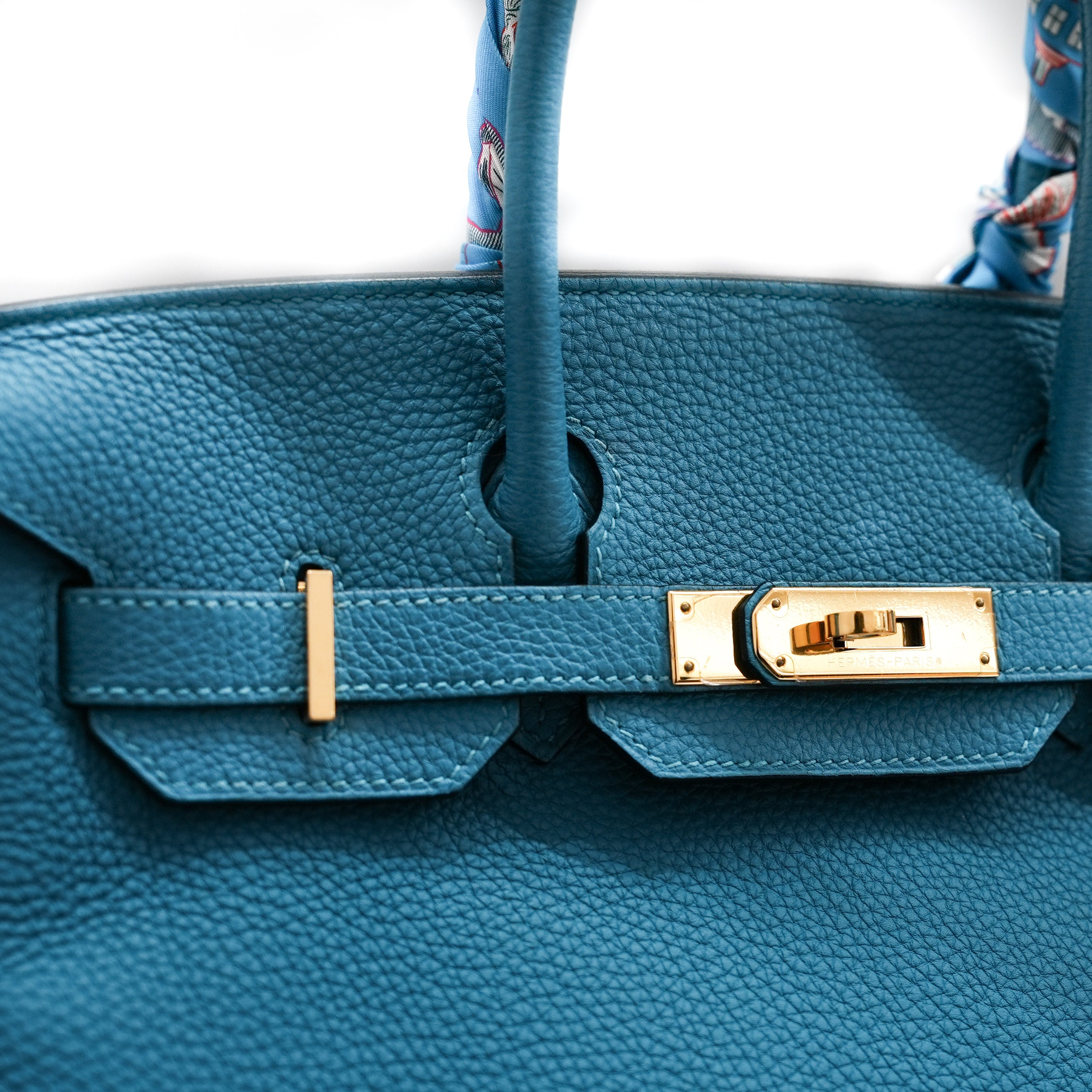 Hermès Birkin 30 Togo Blue Jean SQUARE R