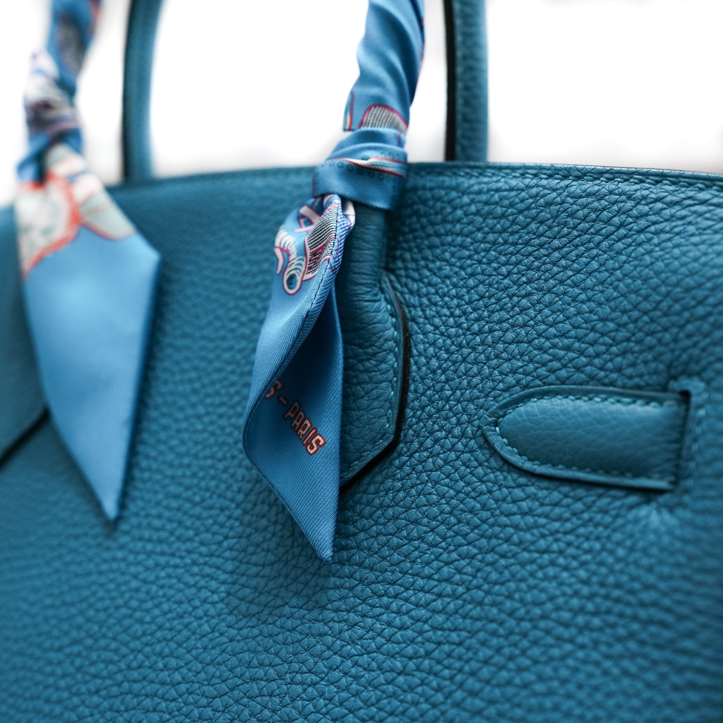 Hermès Birkin 30 Togo Blue Jean SQUARE R