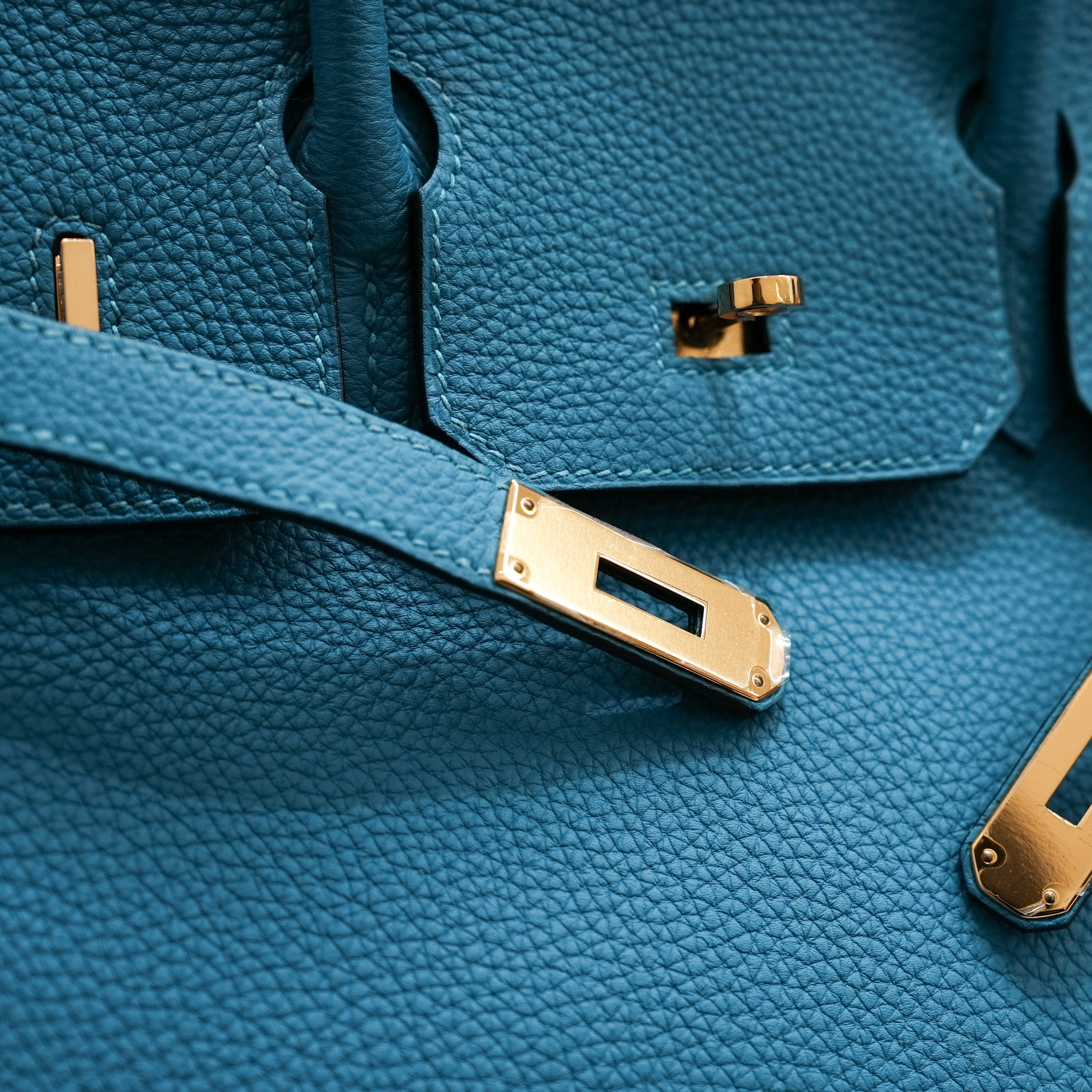 Hermès Birkin 30 Togo Blue Jean SQUARE R