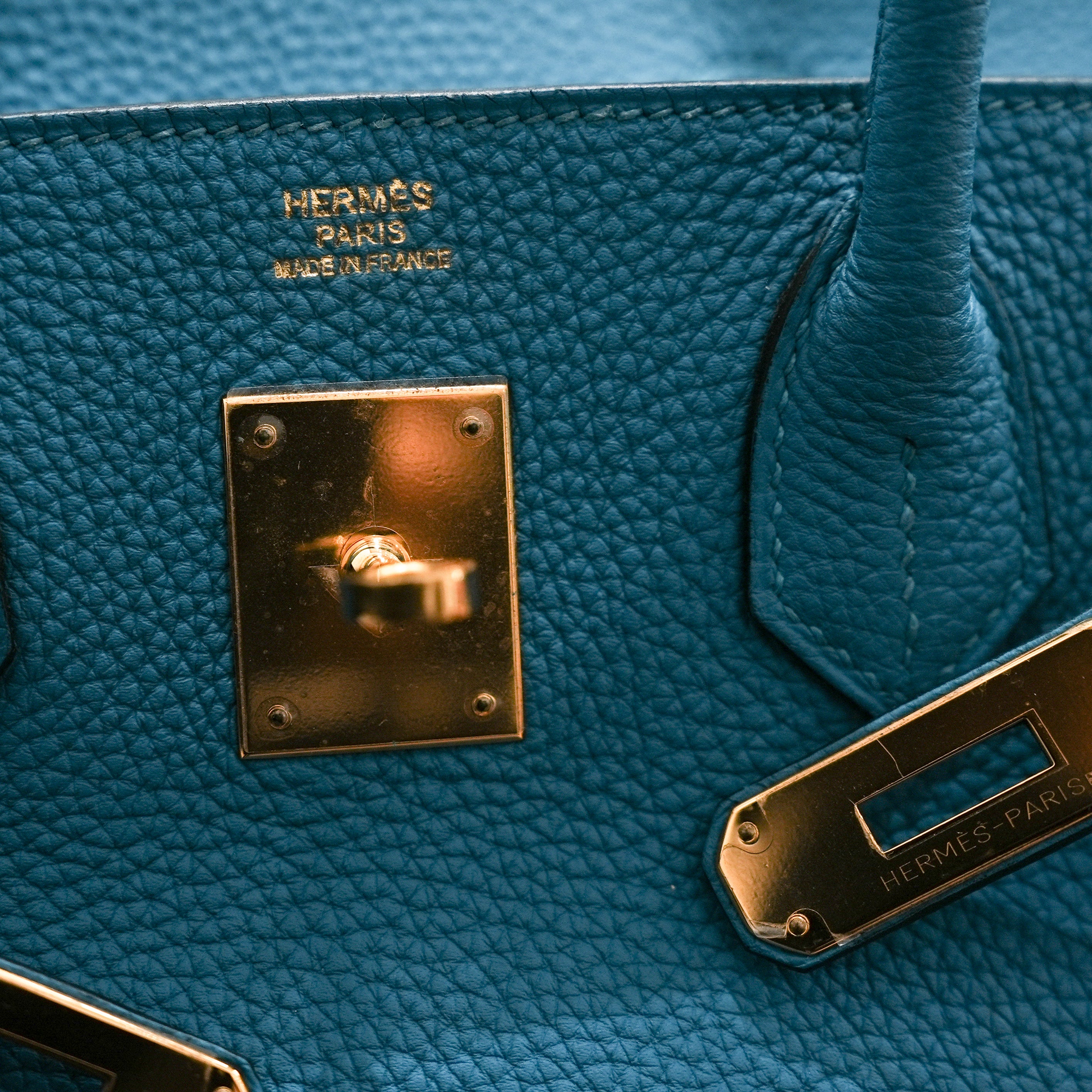 Hermès Birkin 30 Togo Blue Jean SQUARE R