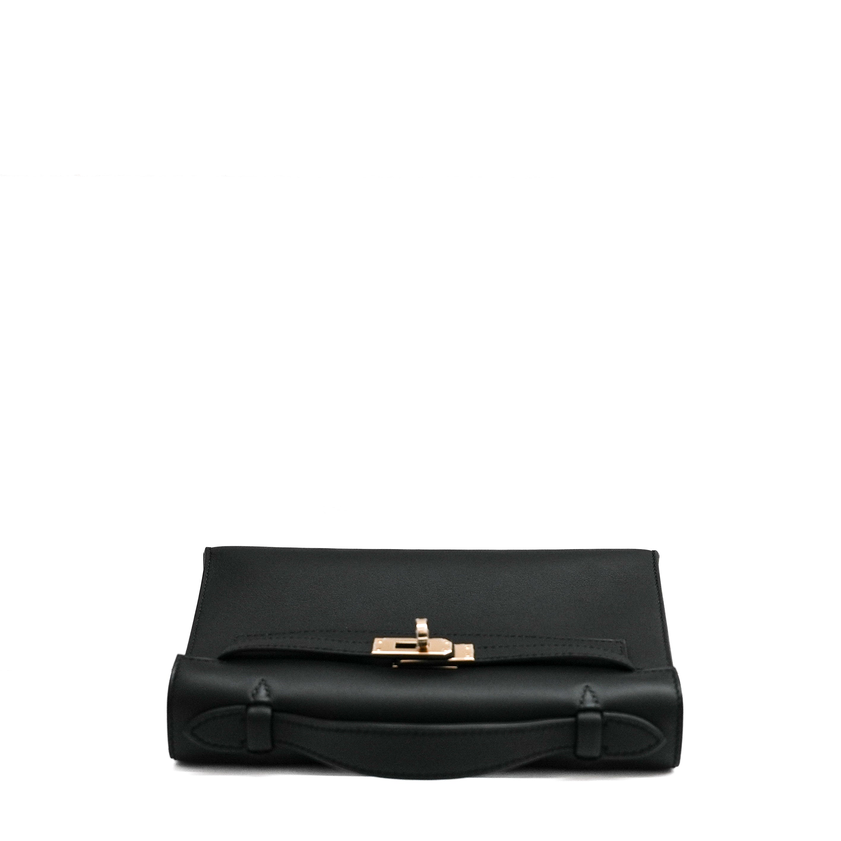 Hermès Kelly Pochette Swift Black STAMP W