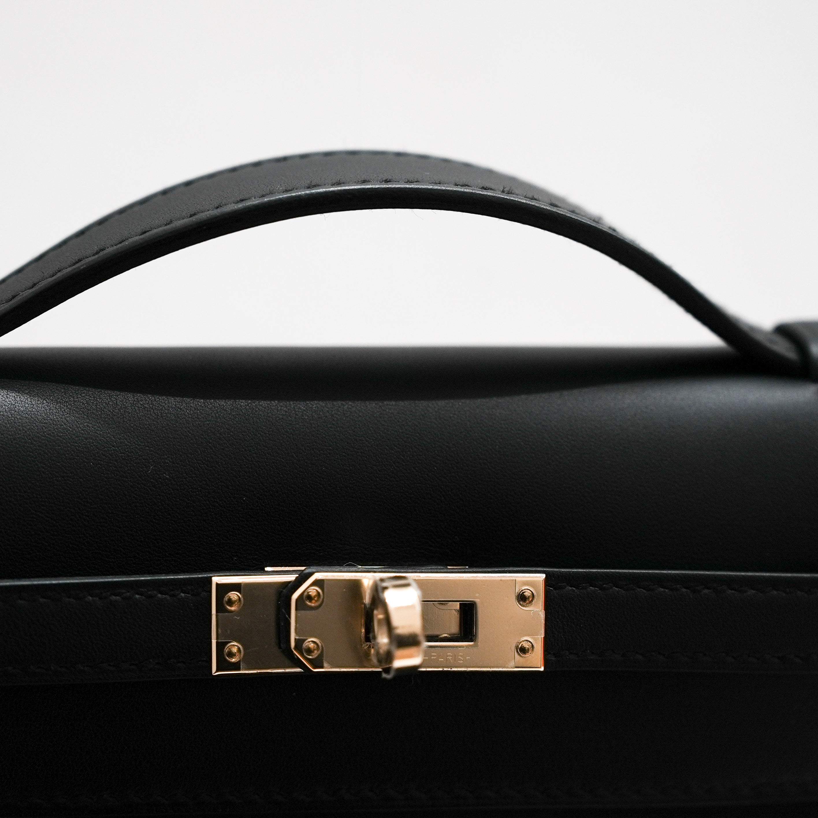 Hermès Kelly Pochette Swift Black STAMP W