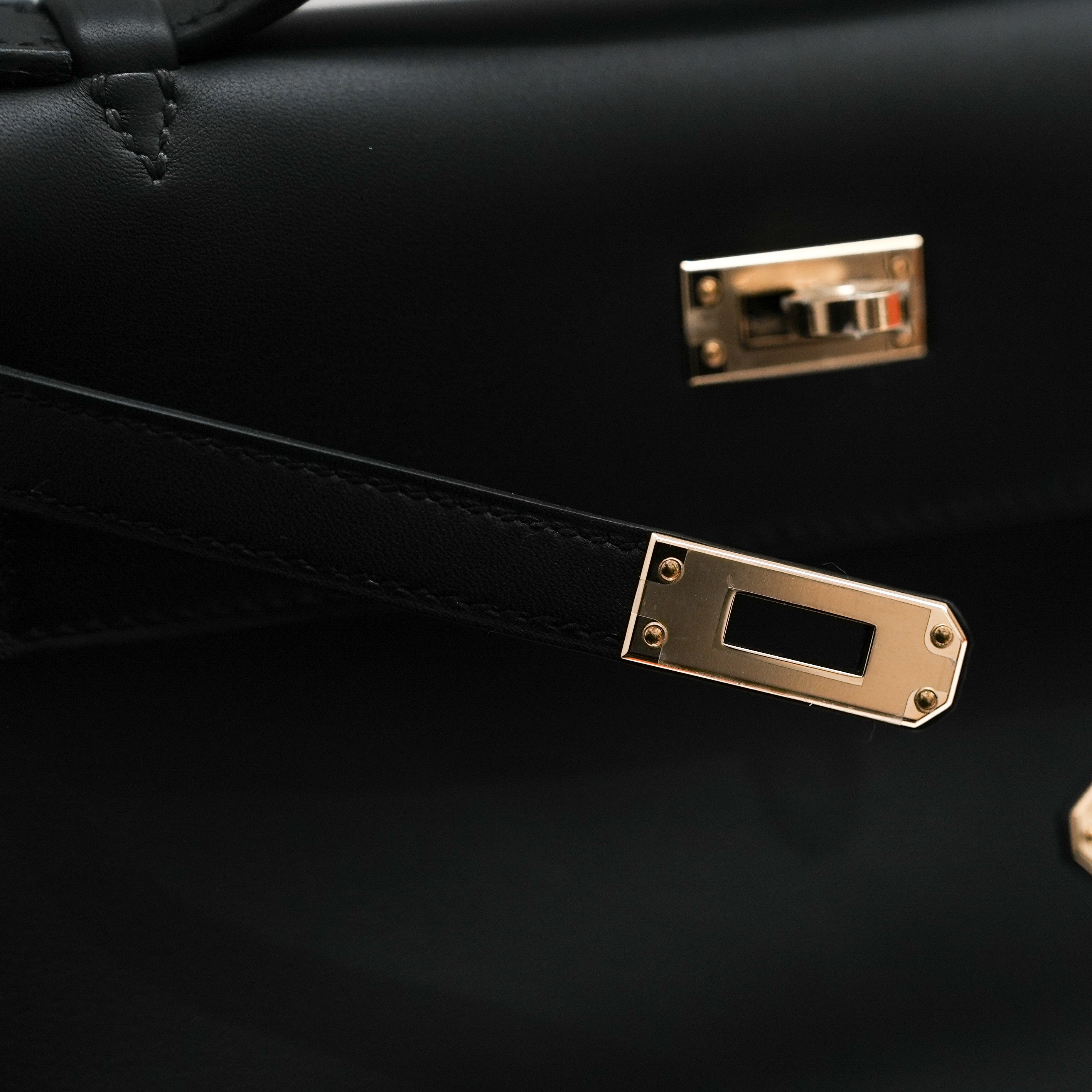Hermès Kelly Pochette Swift Black STAMP W