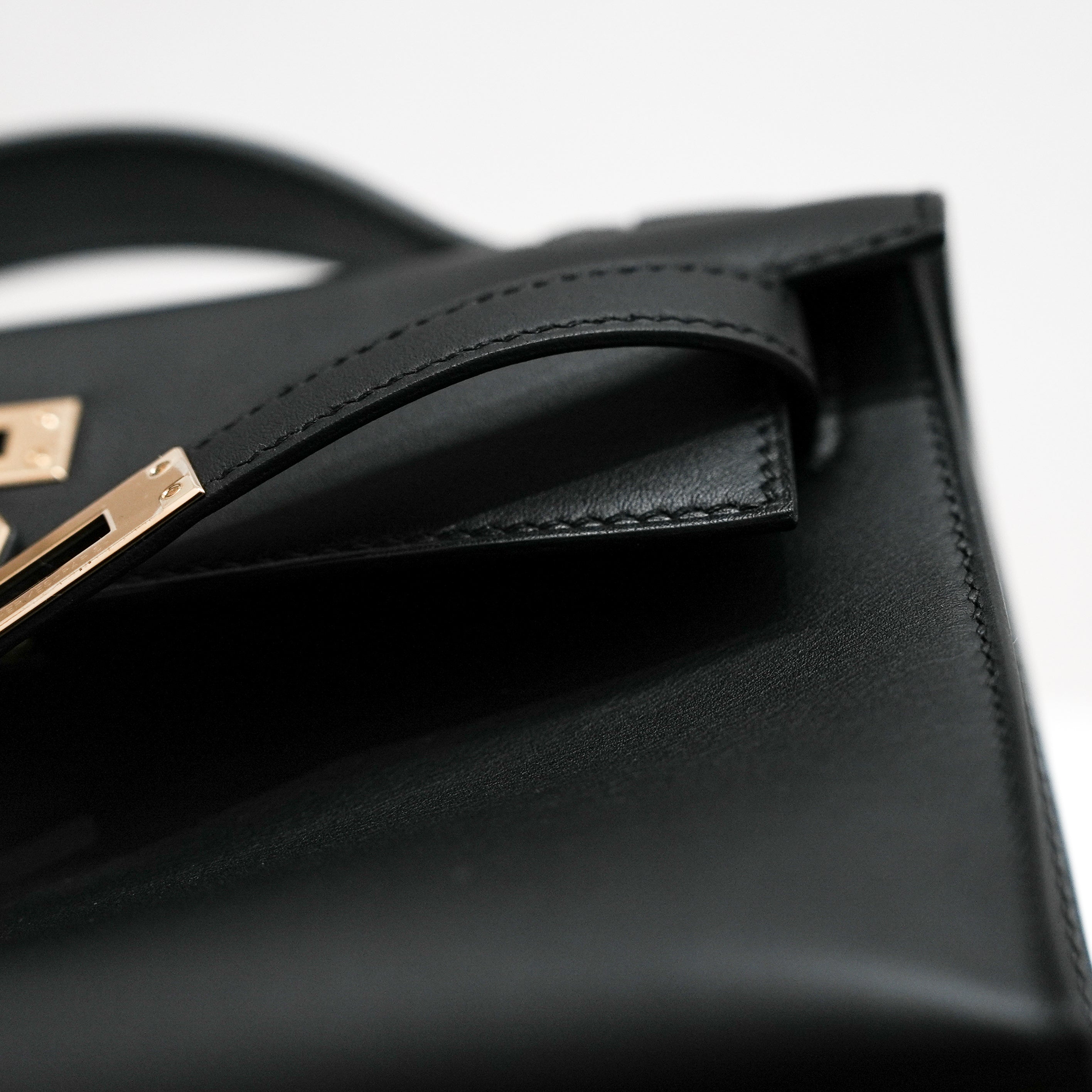 Hermès Kelly Pochette Swift Black STAMP W