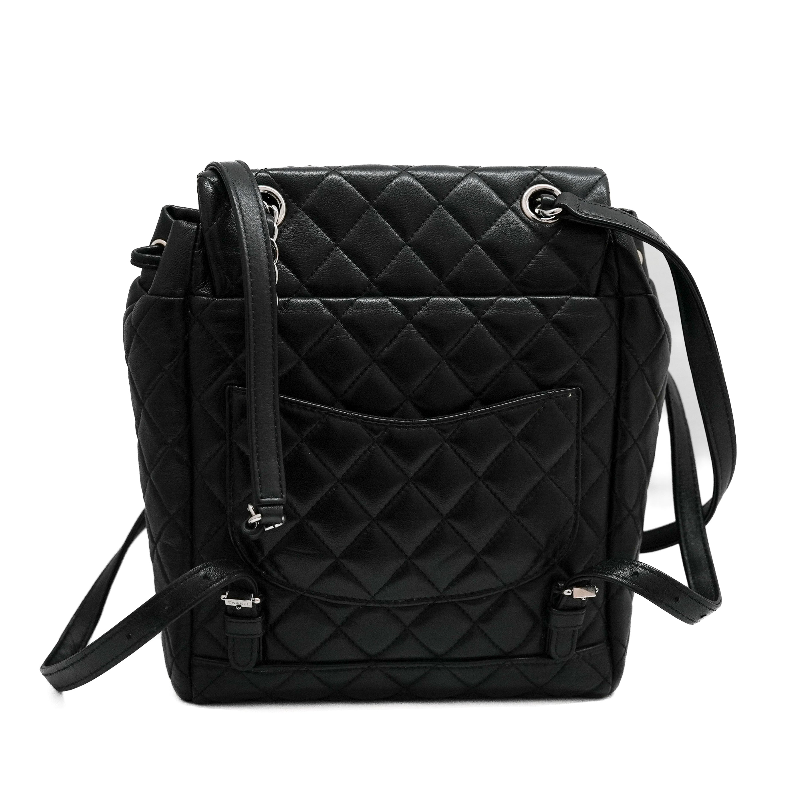 Chanel Lambskin Backpack Black
