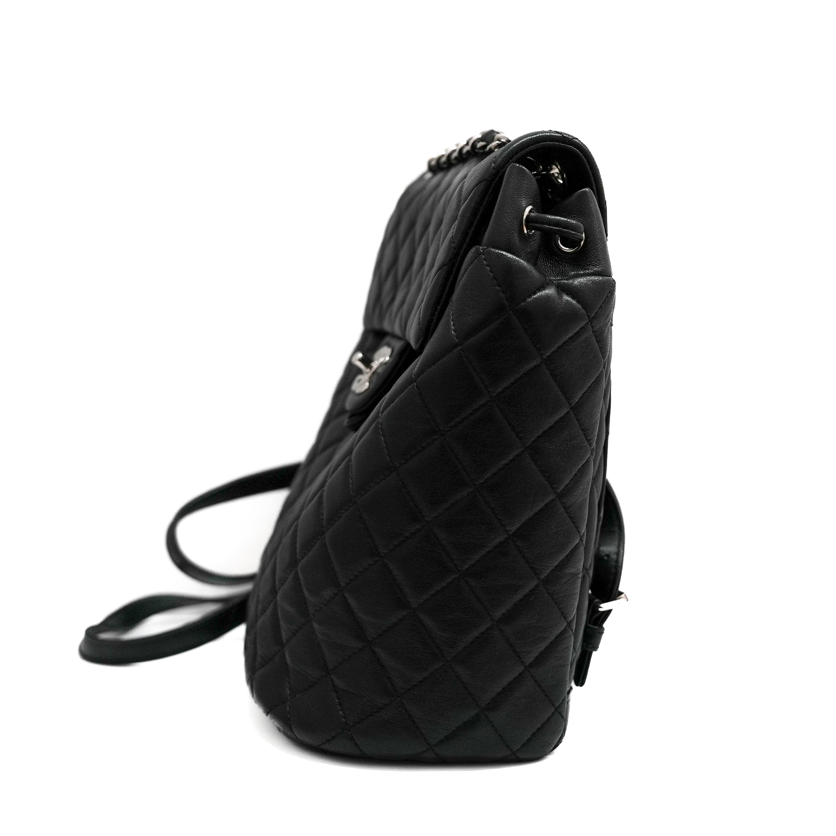 Chanel Lambskin Backpack Black