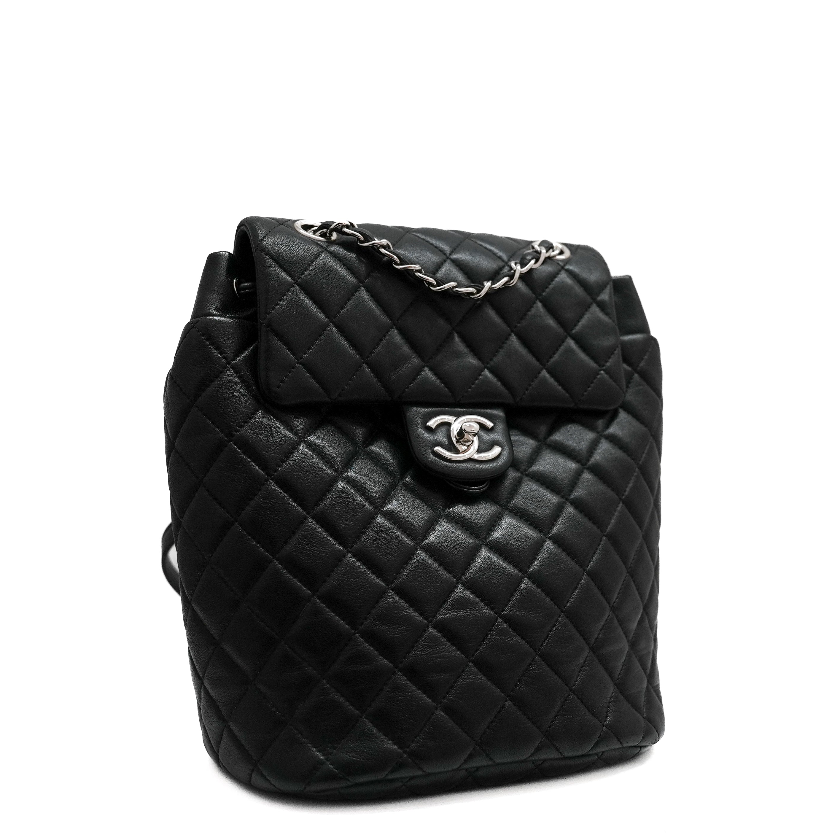 Chanel Lambskin Backpack Black
