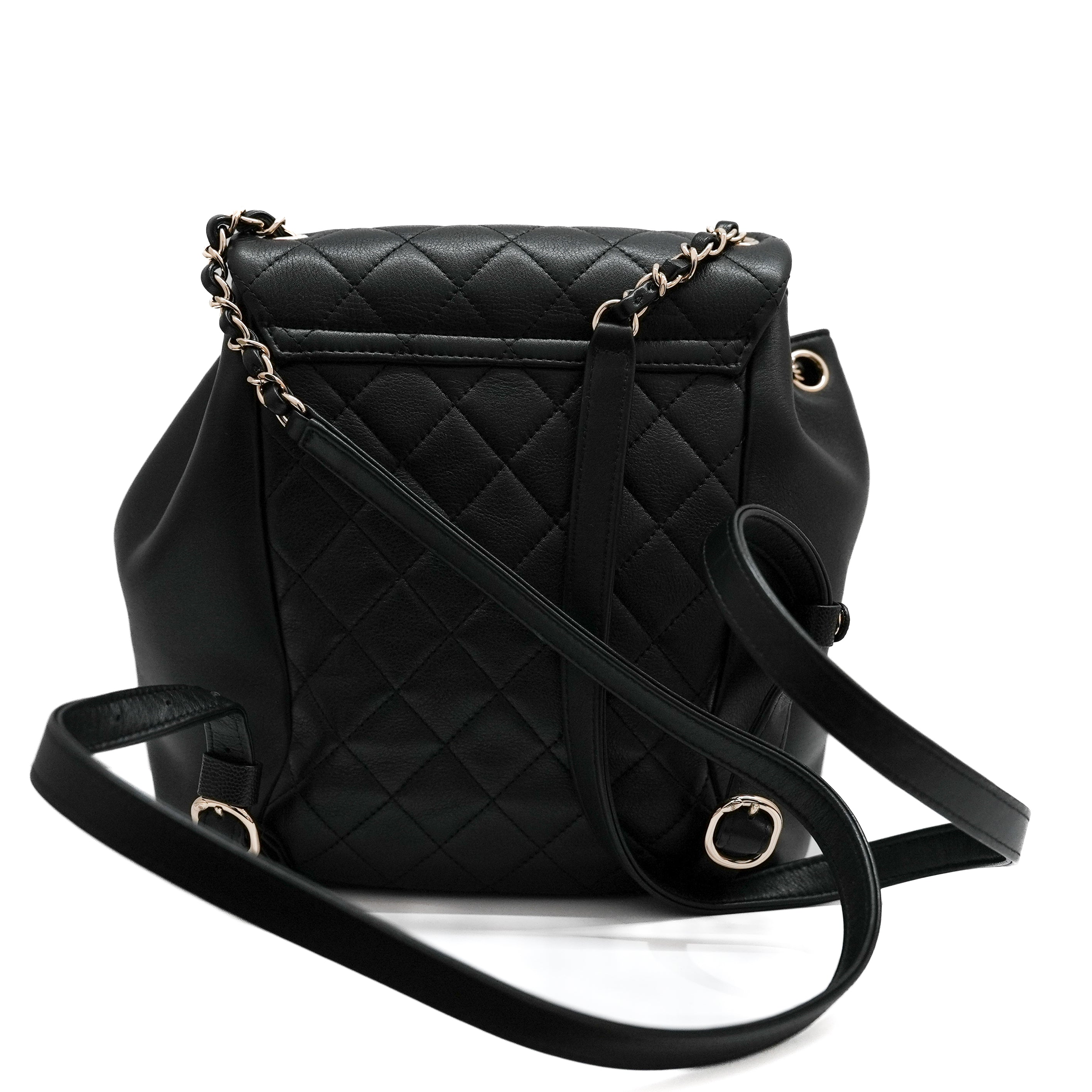 Chanel Large Duma Backpack Lambskin Black (Microchip)