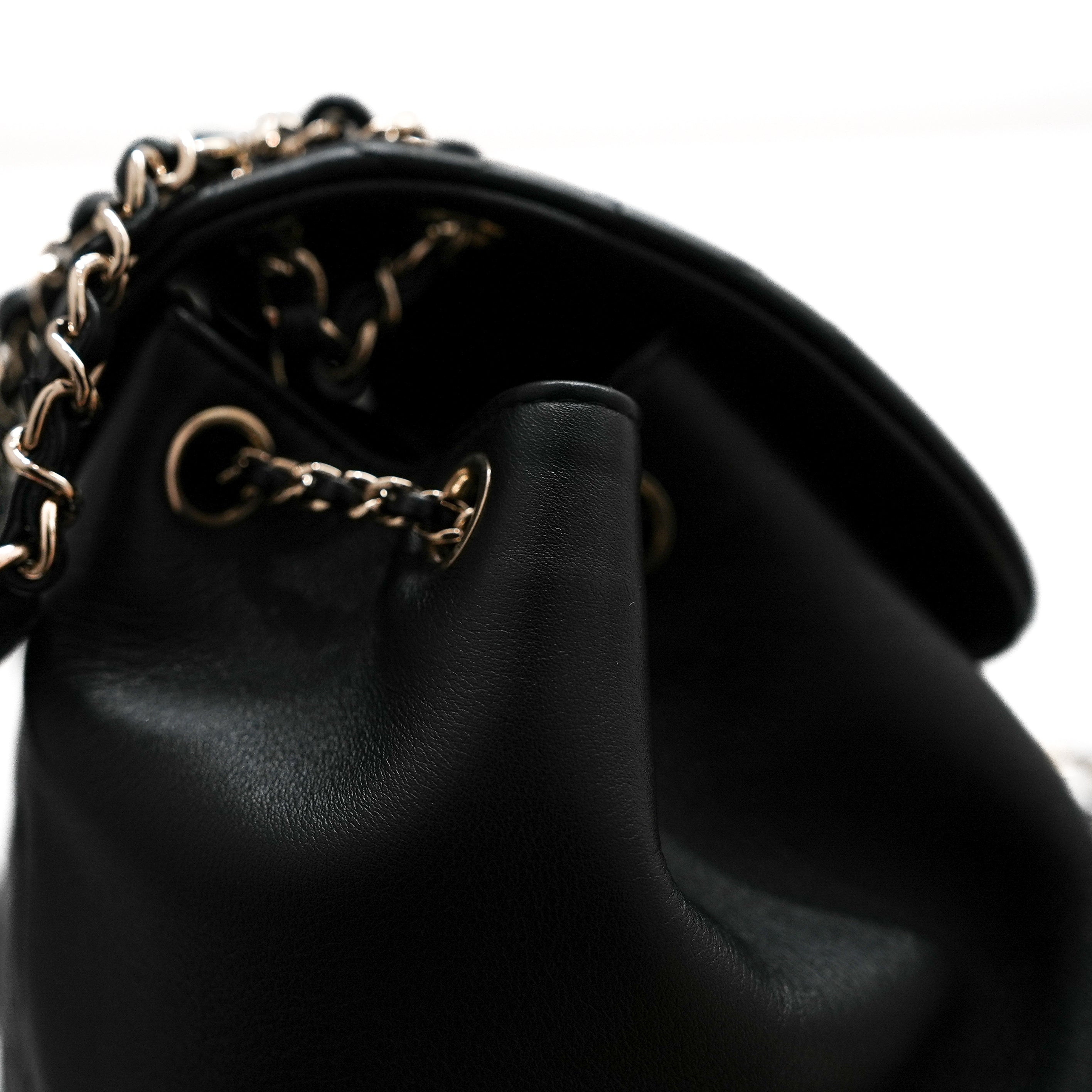 Chanel Large Duma Backpack Lambskin Black (Microchip)