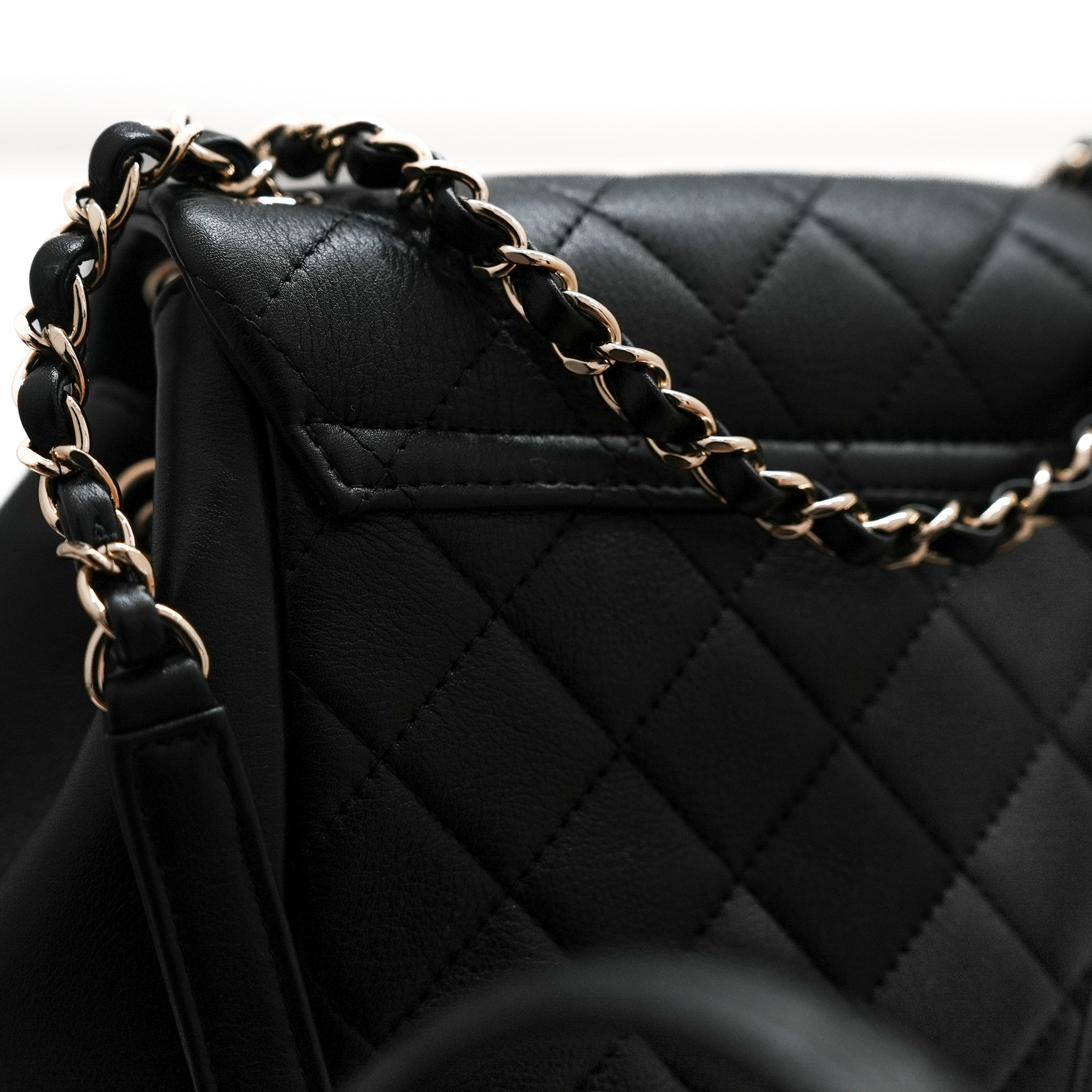 Chanel Large Duma Backpack Lambskin Black (Microchip)