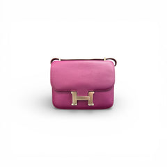 Hermes Mini Constance Evercolor Rose Pourpre SQUARE R