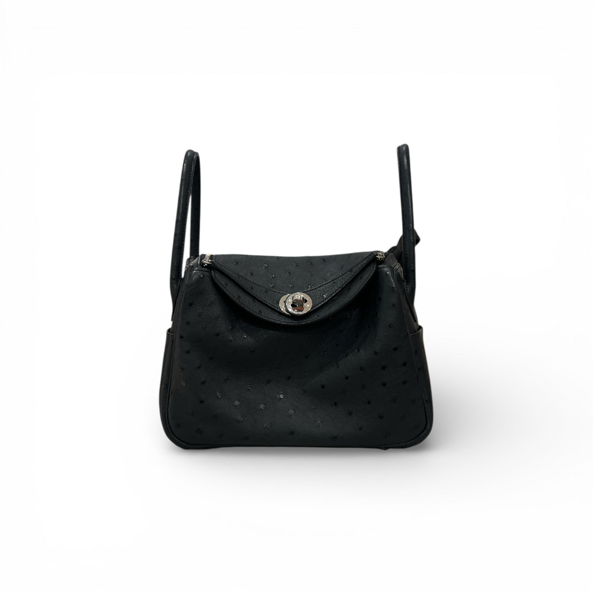 Hermes Lindy 26 Ostrich Black STAMP X