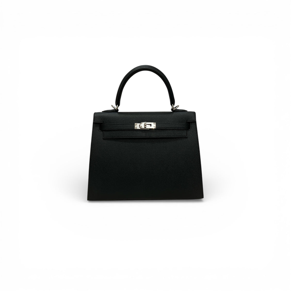 Hermes Kelly 25 Epsom Black STAMP K