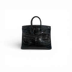 Hermes Birkin 25 Alligator Dark Bleu STAMP D