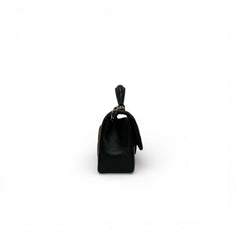 Chanel Top Handle Mini Rectangular Flap Bag Lambskin Black (Microchip)