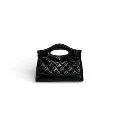 Chanel Nano 31 Bag Shiny Aged Calfskin Black (Microchip)