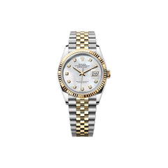 Rolex Datejust 36mm White mother-of-pearl set with diamonds