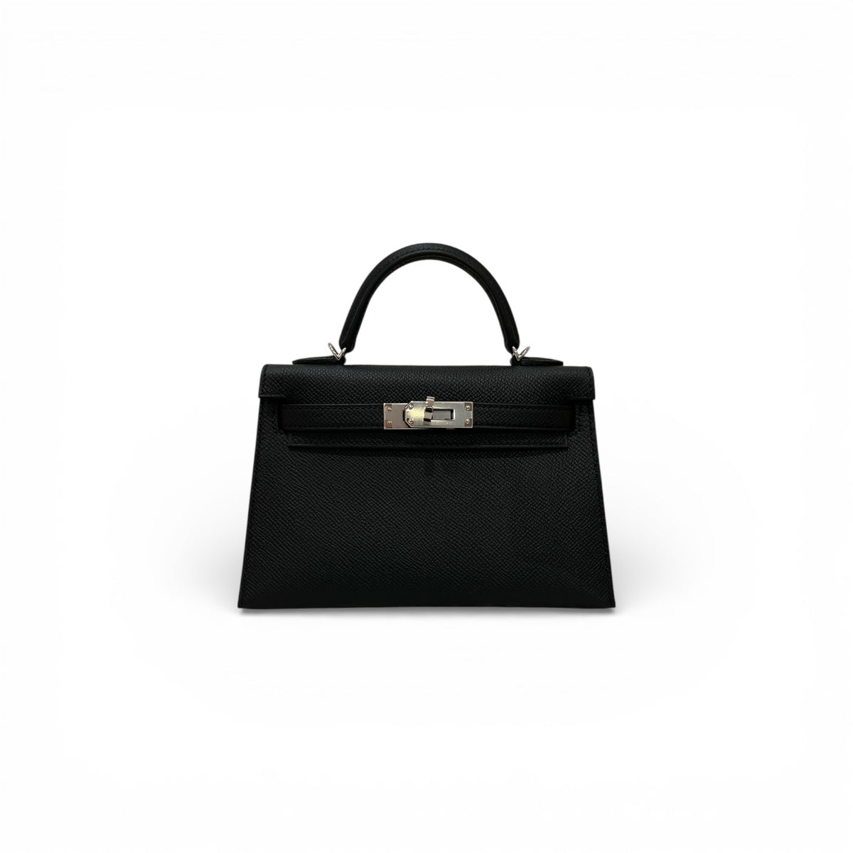 Hermes Mini Kelly II Epsom Black STAMP K