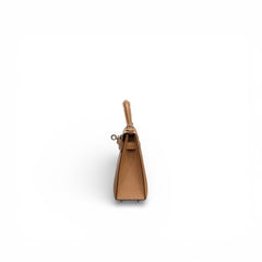Hermes Mini Kelly II Chevre Mysore Quebracho STAMP Z