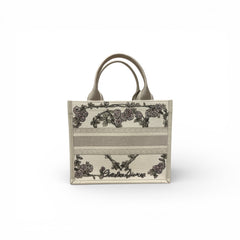 Dior Small Dior Book Tote Amour de Roses Embroidery and Latte Calfskin