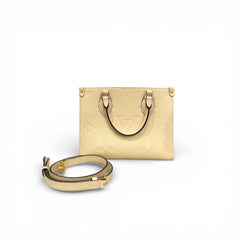 Louis Vuitton On The Go MM Monogram Empreinte Cream