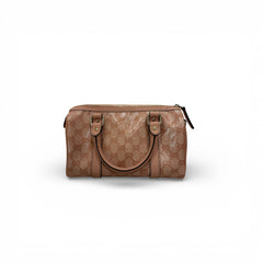 Gucci Mini Boston Bag Pink GG Crystal Canvas