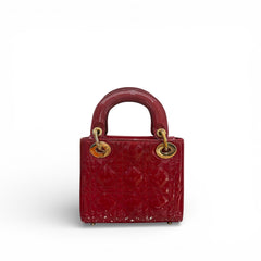 Dior Mini Lady Dior Patent Red