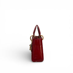 Dior Mini Lady Dior Patent Red