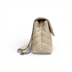 YSL Saint Laurent Small Loulou Bag Calfskin Cream