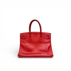 Hermes Birkin 30 Tadelakt Rouge SQARE L