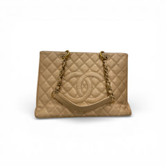 Chanel Grand Shopping Tote Caviar Beige