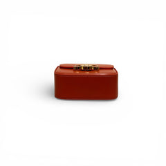Celine Mini Claude Bag Triomphe Canvas / Calfskin Red
