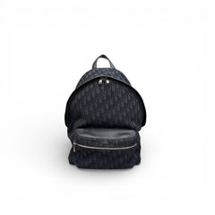 Dior Rider Backpack Oblique / Calfskin Jacquard Black