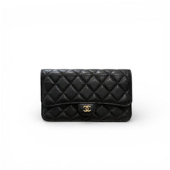 Chanel Classic Flap Wallet On Chain Caviar Black