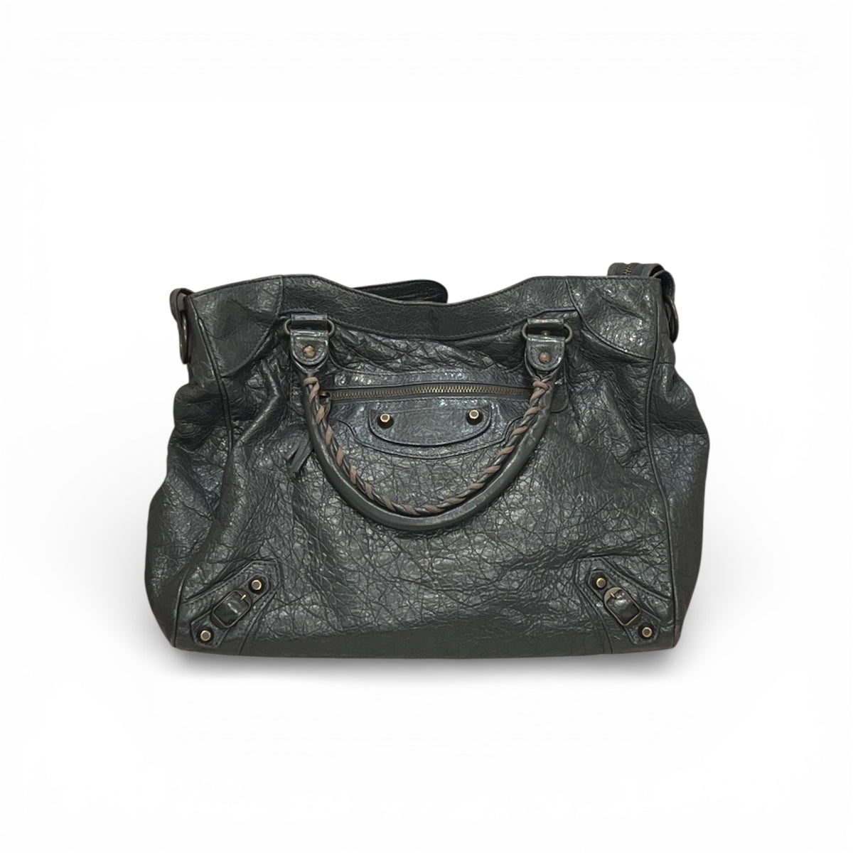 Balenciaga Medium Classic Le City Bag Lambskin Grey