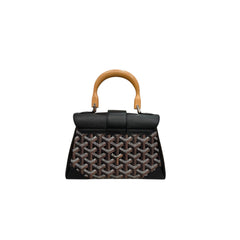 Goyard Mini Saigon Bag Goyardine Cavas / Calfskin Black