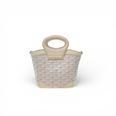 Goyard Mini Beluga Bag Canvas / Calfskin White