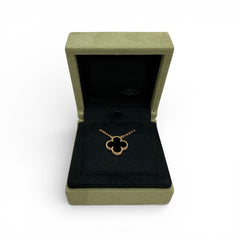 Van Cleef & Arpels Vintage Alhambra Pendant, Onyx, Yellow Gold