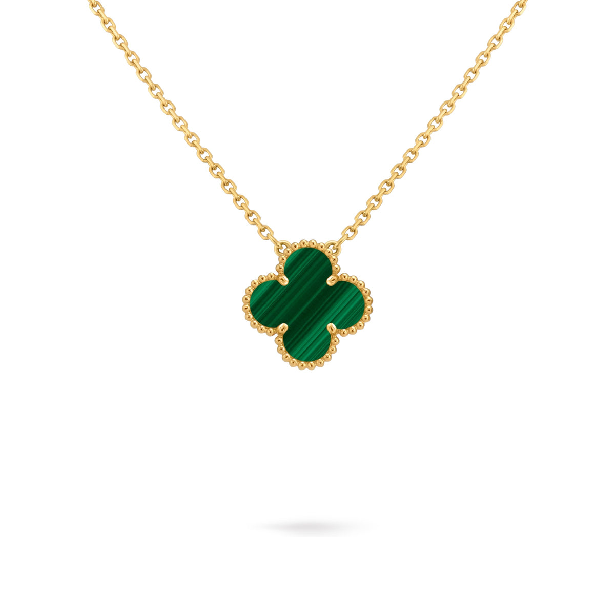 Van Cleef & Arpels Vintage Alhambra Pendant, Malachite, Yellow Gold