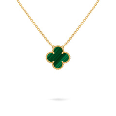 Van Cleef & Arpels Vintage Alhambra Pendant, Malachite, Yellow Gold