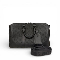 Louis Vuitton Keepall Bandoulière 35 Bag Black