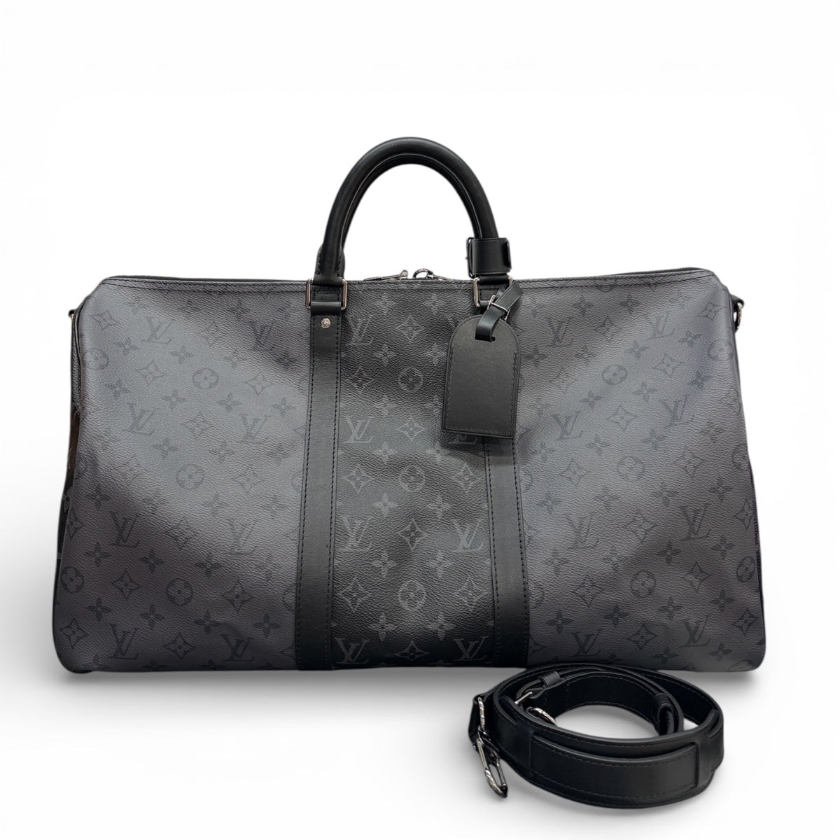 Louis Vuitton Keepall Bandoulière 50 Monogram Eclipse Reverse Canvas