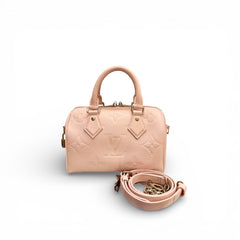 Louis Vuitton Speedy Bandoulière 20 Monogram Empreinte Rose Opale