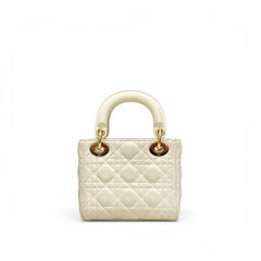 Dior Mini Lady Dior Lambskin White