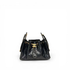 Chanel Mini 25 Bag Shiny Calfskin Black (Microchip)