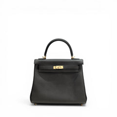 Hermes Kelly 25 Togo Black STAMP K