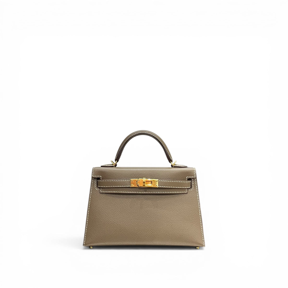Hermes Mini Kelly II Epsom Etoupe STAMP Z