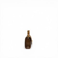 Chanel 23A Mini Top Handle Mini Clutch Lambskin Brown