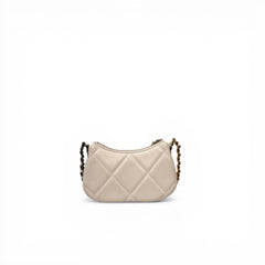 Chanel 19 Hobo Bag Lambskin White
